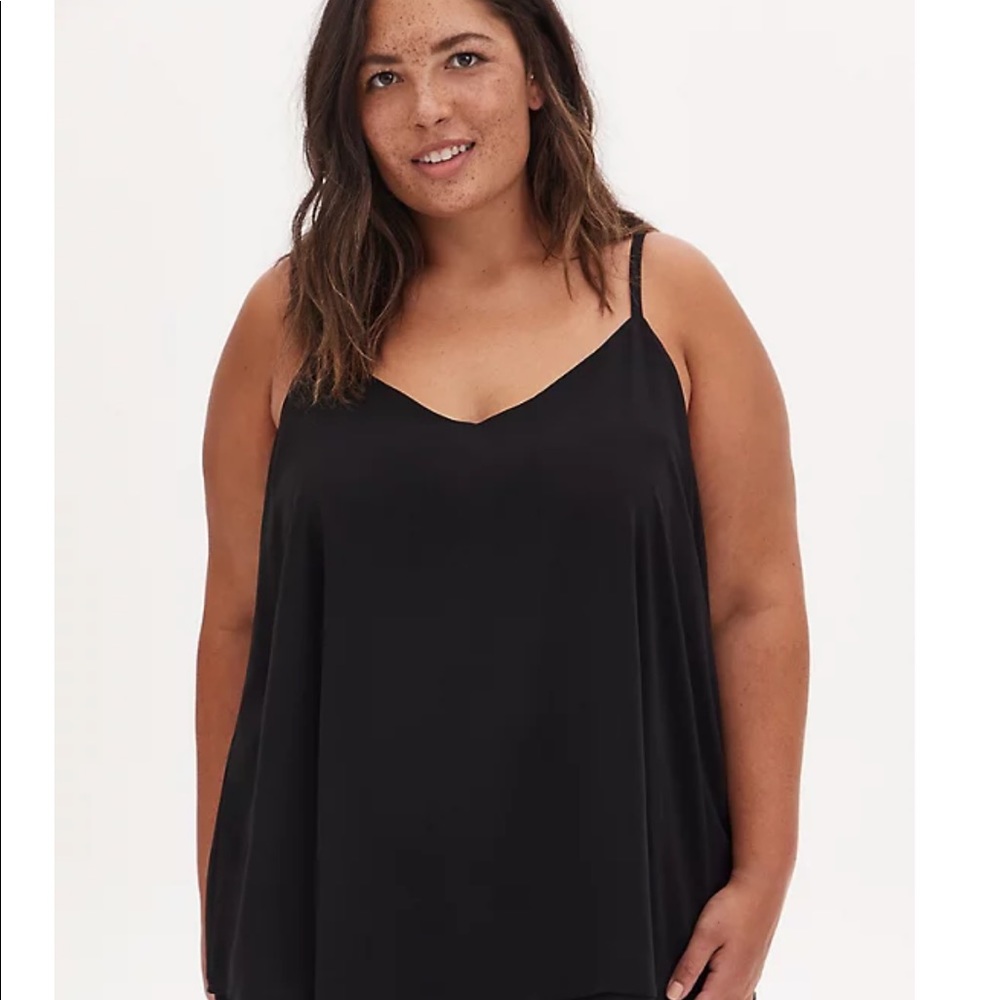 SOPHIE - BLACK CHIFFON DOUBLE LAYER SWING CAMI